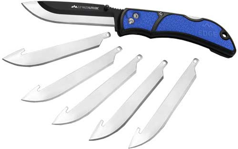 Outdoor Edge 3.5" Razor Lite - Edc Folder Blue W/6 Blades