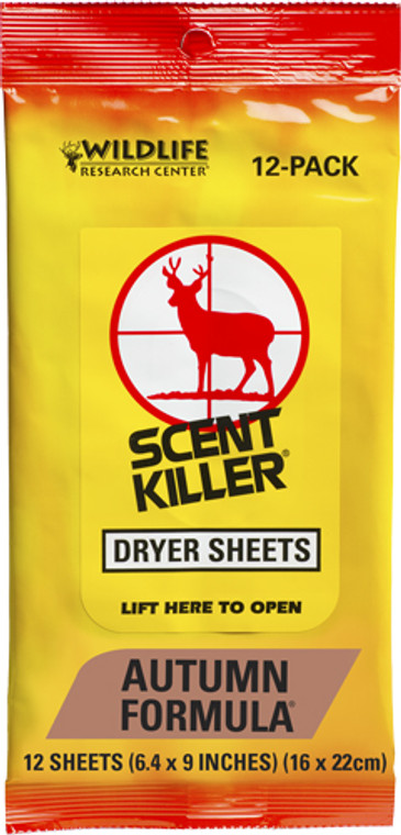 Wrc Dryer Sheets Scent Killer - Autumn Formula 12-pack