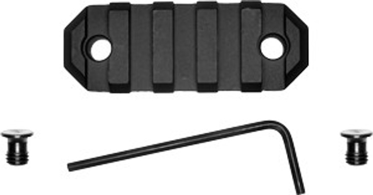 Grovtec Rail Section Keymod - 2.2" 5 Slot Aluminum Black