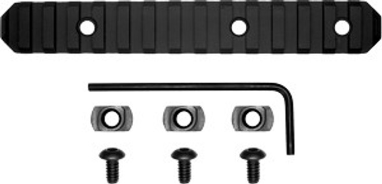 Grovtec Rail Section M-lok - 6" 15 Slot Aluminum Black