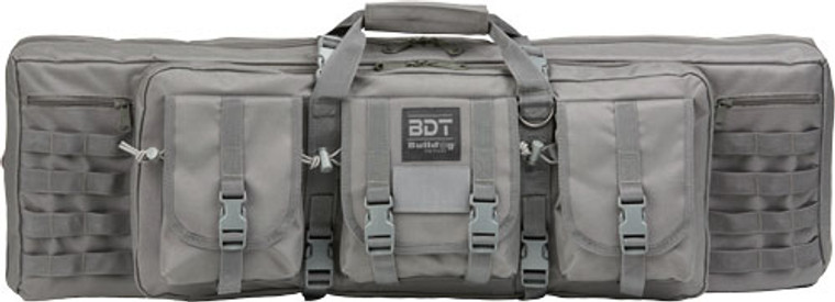 Bulldog 37" Single Tactical Cs - 3 Large Accessory Pockets Grey