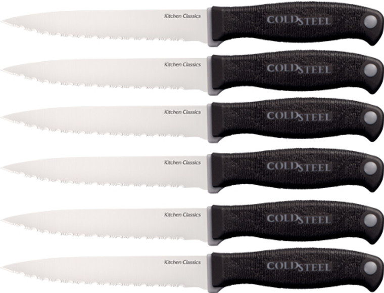 Cold Steel Six Steak Knife Set - 4.58" Blade (6 Steak Knives)
