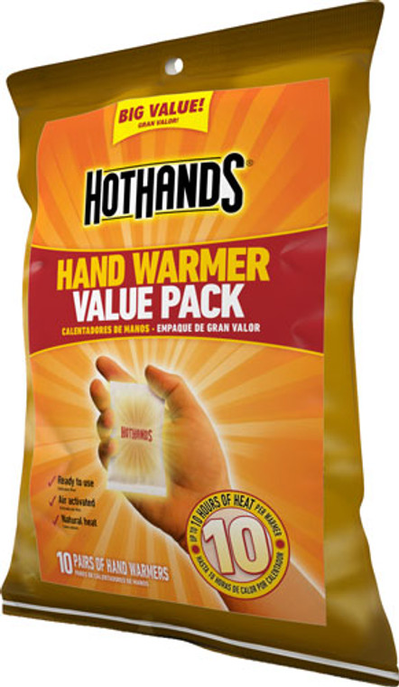 Hothands Hand Warmer Value - Pack 10 Pairs Per Pack 10 Hour