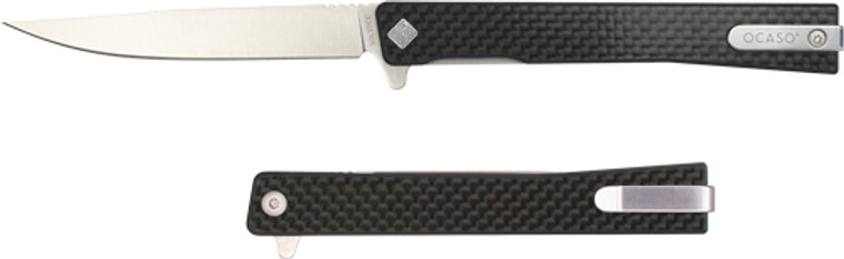 Ocaso Knives Solstice 3.5"fldr - Carbon Fiber/satin Straight