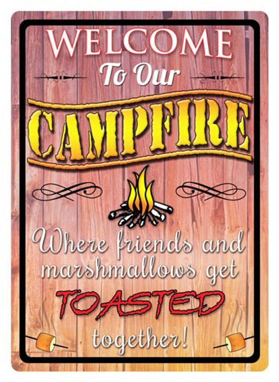 Rivers Edge Sign 12"x17" - "welcome To Our Campfire"