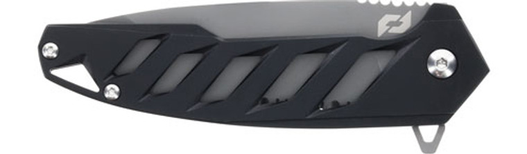 Schrade Knife Ventricle Clear - Folder 3" Tanto Matte Ss/blk!