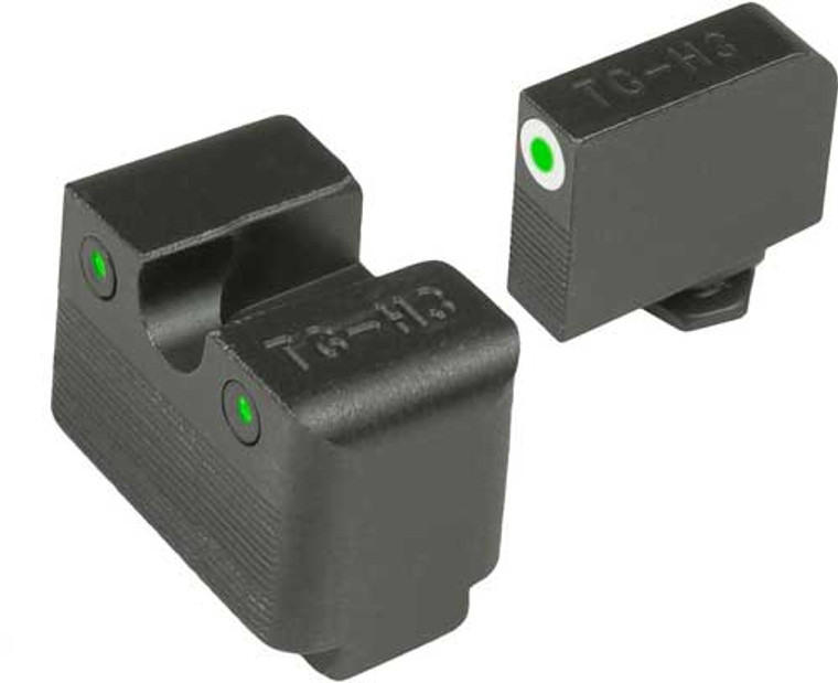 Truglo Sight Set For Glock Hi - Mos Tritium Pro Whte W/u-notch