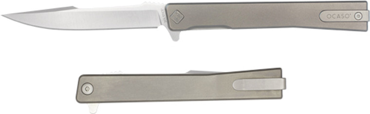 Ocaso Knives Solstice 3.5"fldr - Titanium/satin Harpoon