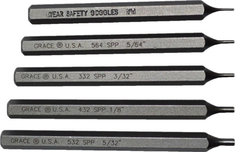 Grace Usa Starter Short Pin - Punch Set Steel 5pc