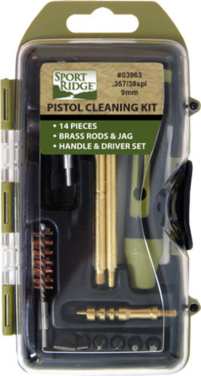 Sport Ridge Cleaning Kit - Pistol 38/357/9mm 14pc