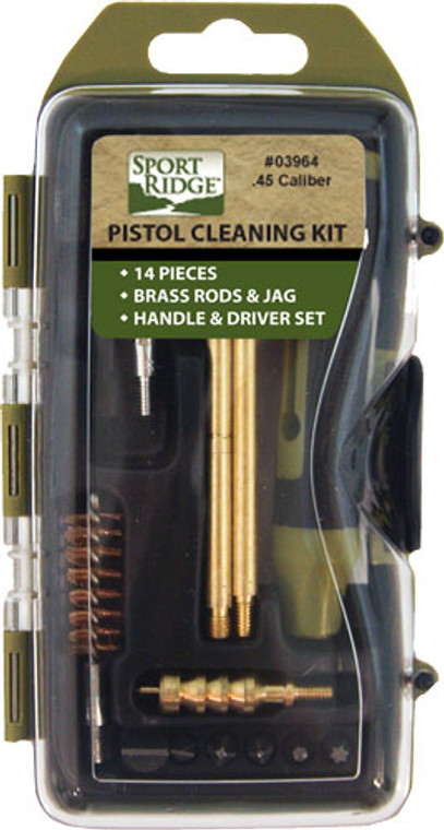 Sport Ridge Cleaning Kit - Pistol 45cal 14pc