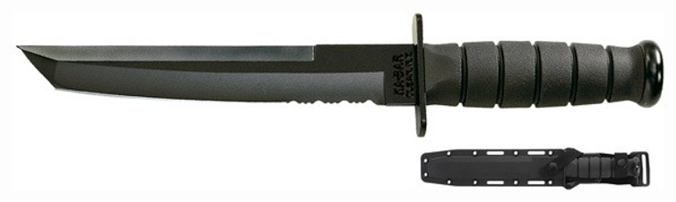 Ka-bar Tanto Knife - 8" W/plastic Sheath Black