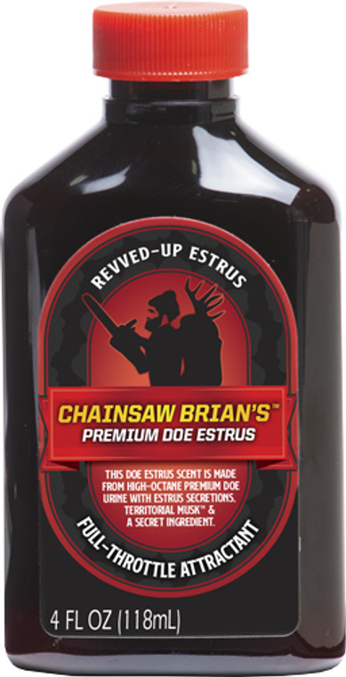Wrc Deer Lure Chainsaw Brian's - Premium Doe Estrus 4fl Oz!