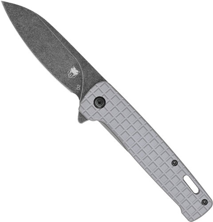 Cobratec Rhino Folder 3.37" - Grey/black Stonewash D2 Blade