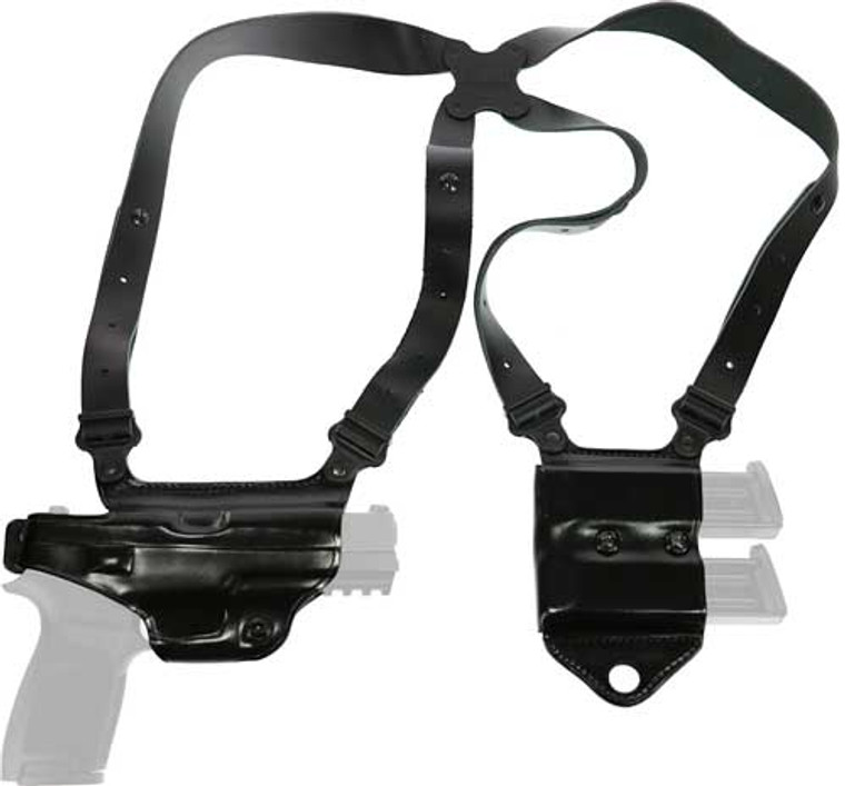 Galco Miami Ii Shoulder System - Rh Leather M&p Shld 9/40 Blk<