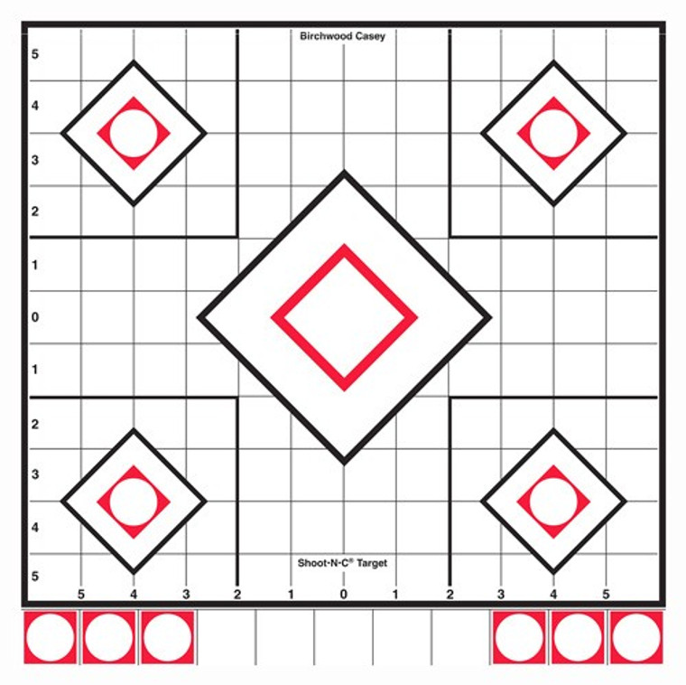 B/c Target Shoot-n-c 12" - White/black Sight-in 5 Targets