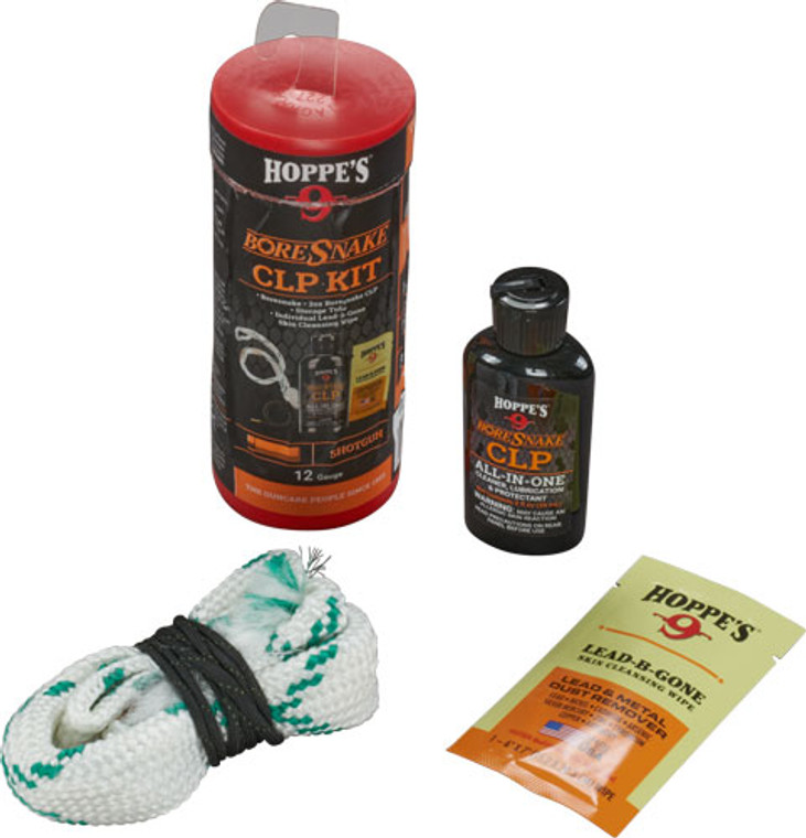 Hoppes Boresnake Cleaning Kit - Combo W/clp 12ga Shotgun