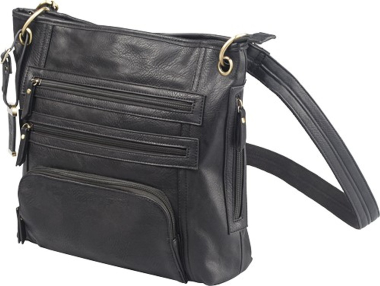 Bulldog Concealed Carry Purse - Large Cross Body Black