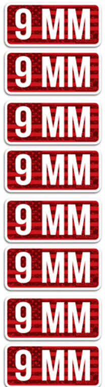 Mtm Ammo Caliber Labels 9mm - 8-pack