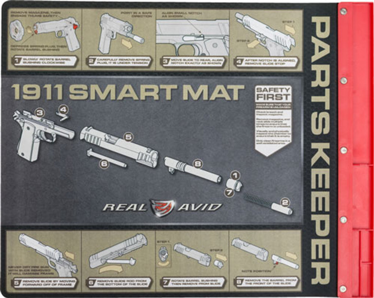 Real Avid Smart Mat 1911 W/ - Parts Keeper 19"x16" Neoprene