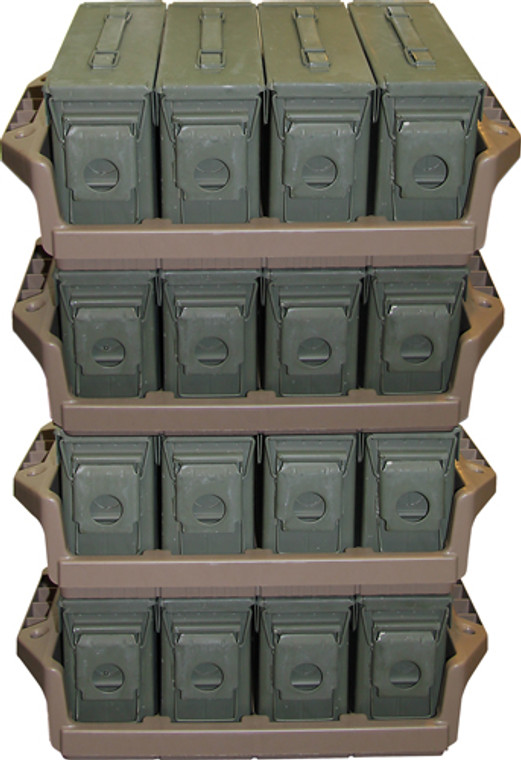 Mtm Ammo Can Tray For 4 .30cal - Metal Ammo Cans Flat Dark Erth