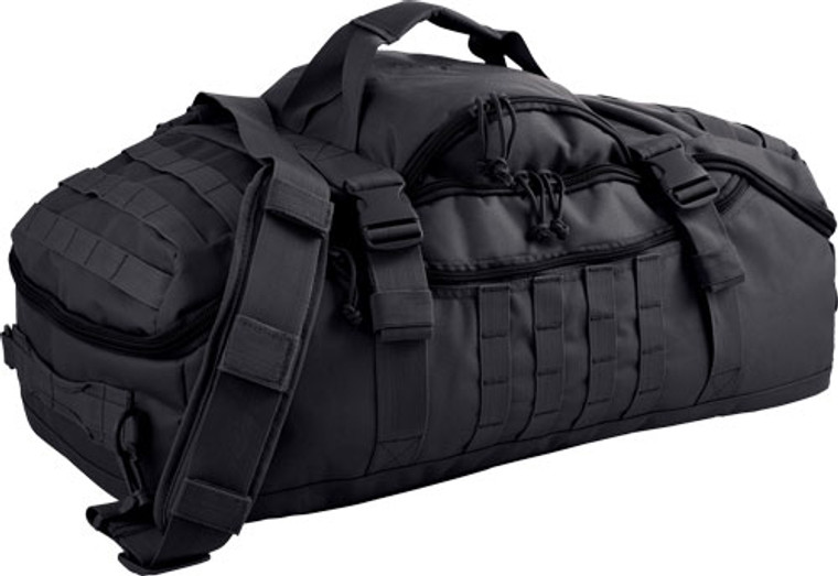 Red Rock Traveler Duffle Bag - Backpack Or Luggage Black