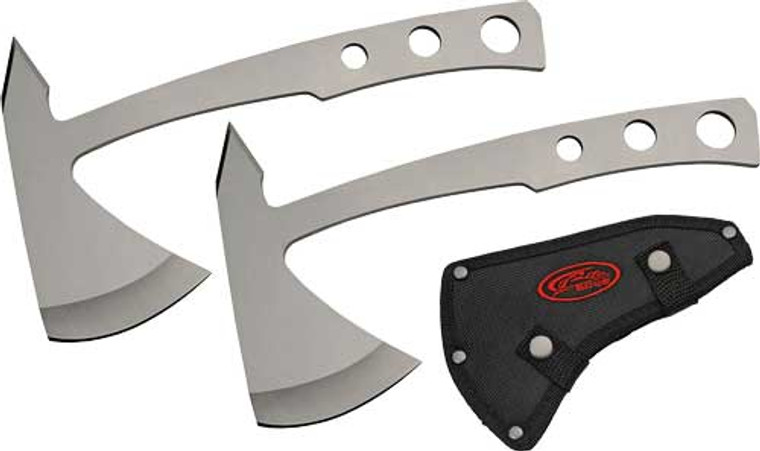 Szco Rite Edge 2pc Throwing Ax - Set 4" Blade W/nylon Sheath