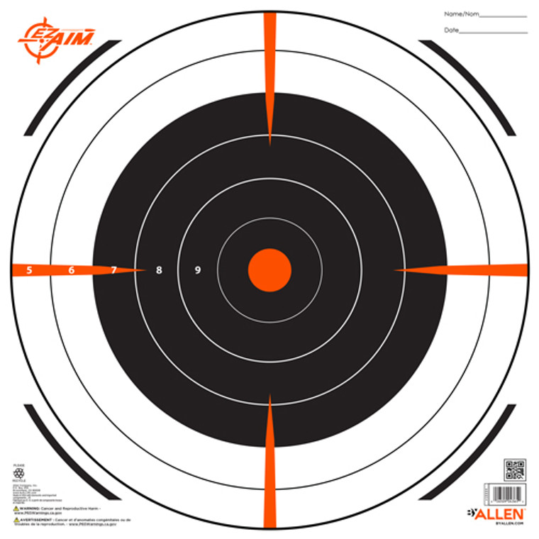 Allen Ez Aim Bullseye Target - 12-pk 12"x12"