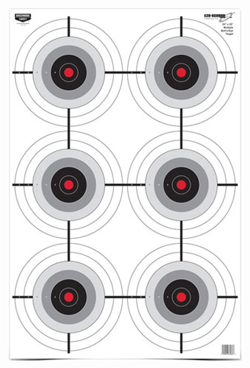 B/c Target Eze-scorer 23"x35" - Multiple Bull's-eye 5 Targets