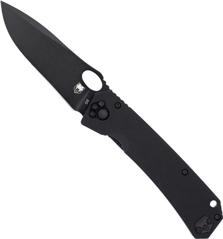 Cobratec Raven 3.25" Folder - Black D2 Steel W/lanyard Hole