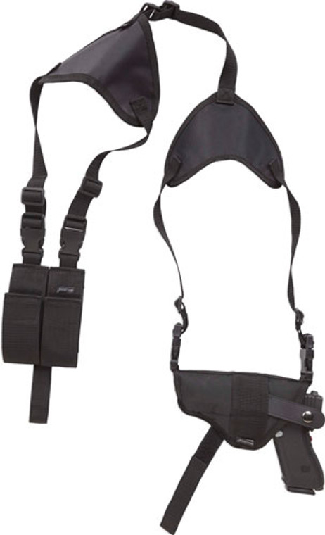 Bulldog Deluxe Hztl-shoulder - Holster Rh/lh 4-4.5" Bbl's Blk