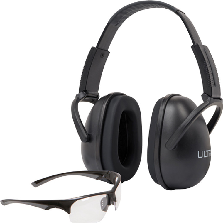 Ultrx Blocker Ear & Eye Combo - 23db Black Muff/clear Eyes