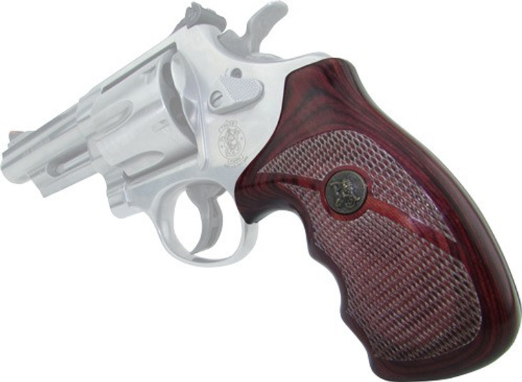 Pachmayr Laminated Wood Grips - S&w N-frame Rnd.butt Rosewood