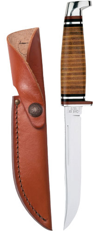 Case Knives Leather Utility - Hunter With Leather Sheath Case Knives Leather Utility - Hunter With Leather Sheath