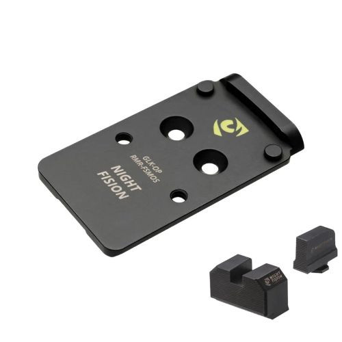 Night Fision Optic Plate & - Blank Sights Rmr/507c To Glock