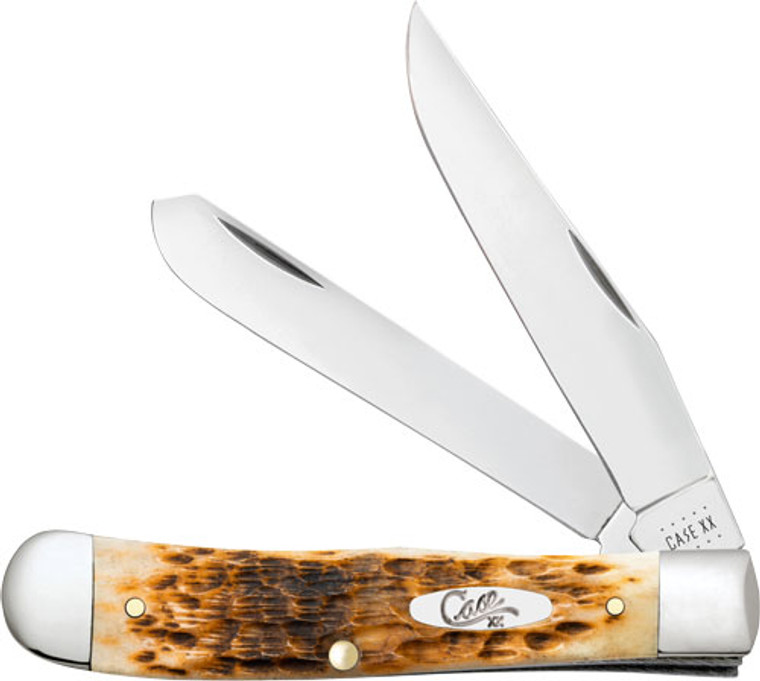 Case Knives Amber Bone Peach - Seed Jig Trapper Case Knives Amber Bone Peach - Seed Jig Trapper