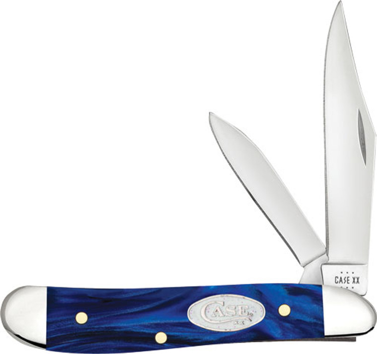 Case Knives Blue Pearl - Kirinite Smooth Peanut Case Knives Blue Pearl - Kirinite Smooth Peanut