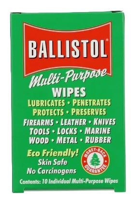 Ballistol Wipes 10 Wipes/box - Multi Purpose Oil