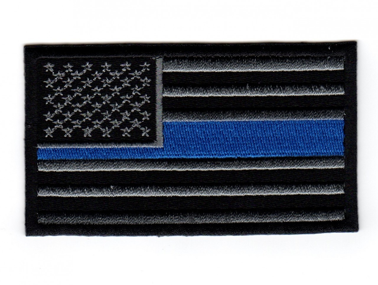 Police / Swat custom embroidered amercian flag with Blue Line