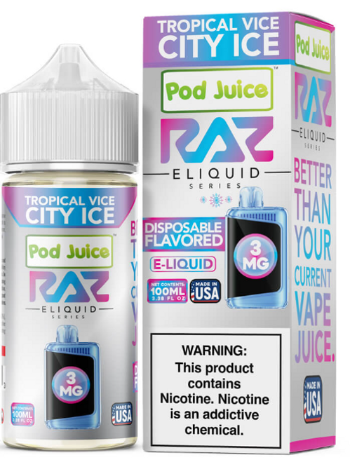 Tropical Vice City RAZ e Juice 100ml 0MG