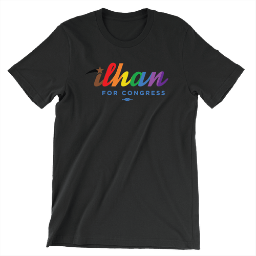Ilhan Omar Pride Extended (Unisex & Women's Black Tee)