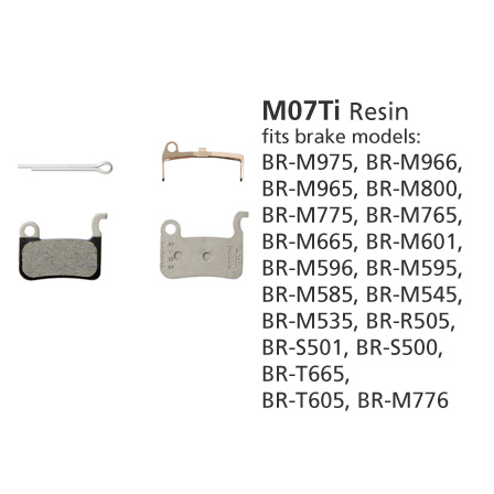 Shimano BR-M975 Disc Brake Pads 1PR M07-Ti Resin 