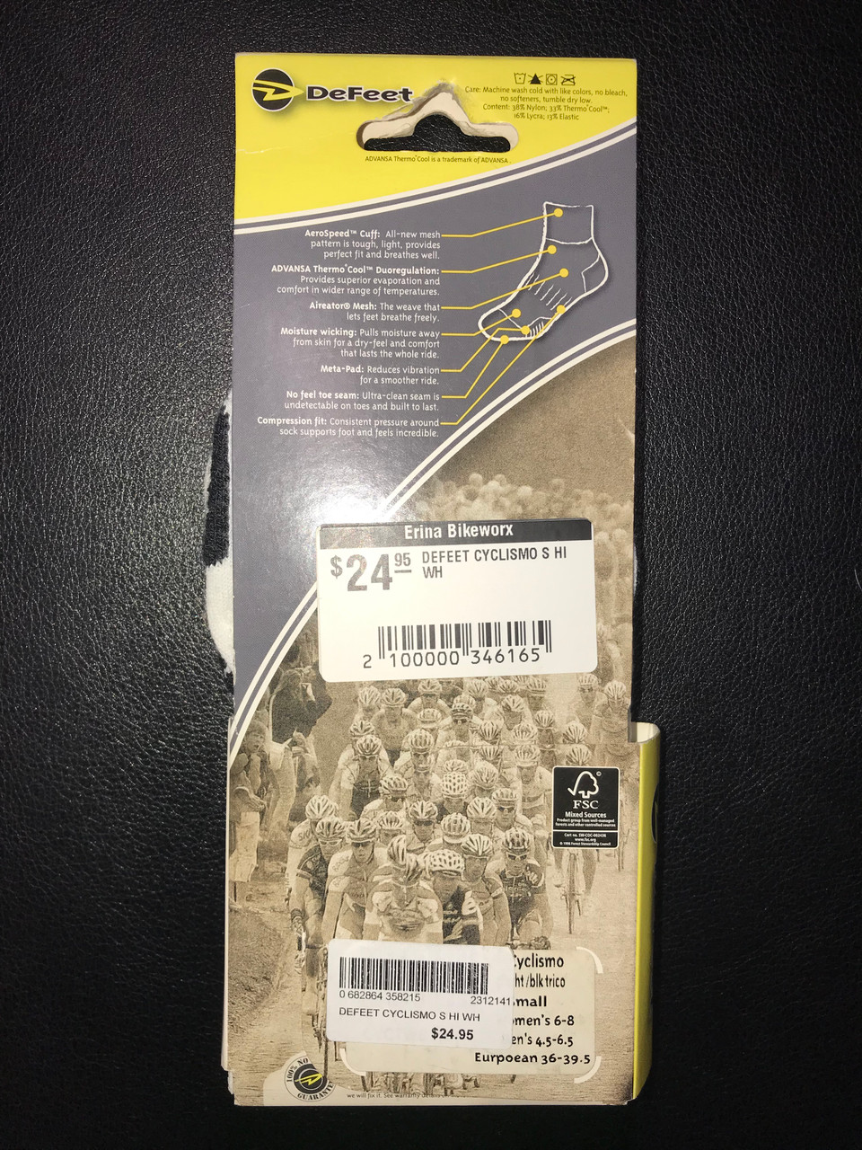 Defeet Cyclismo Sock Small - last pair ~!