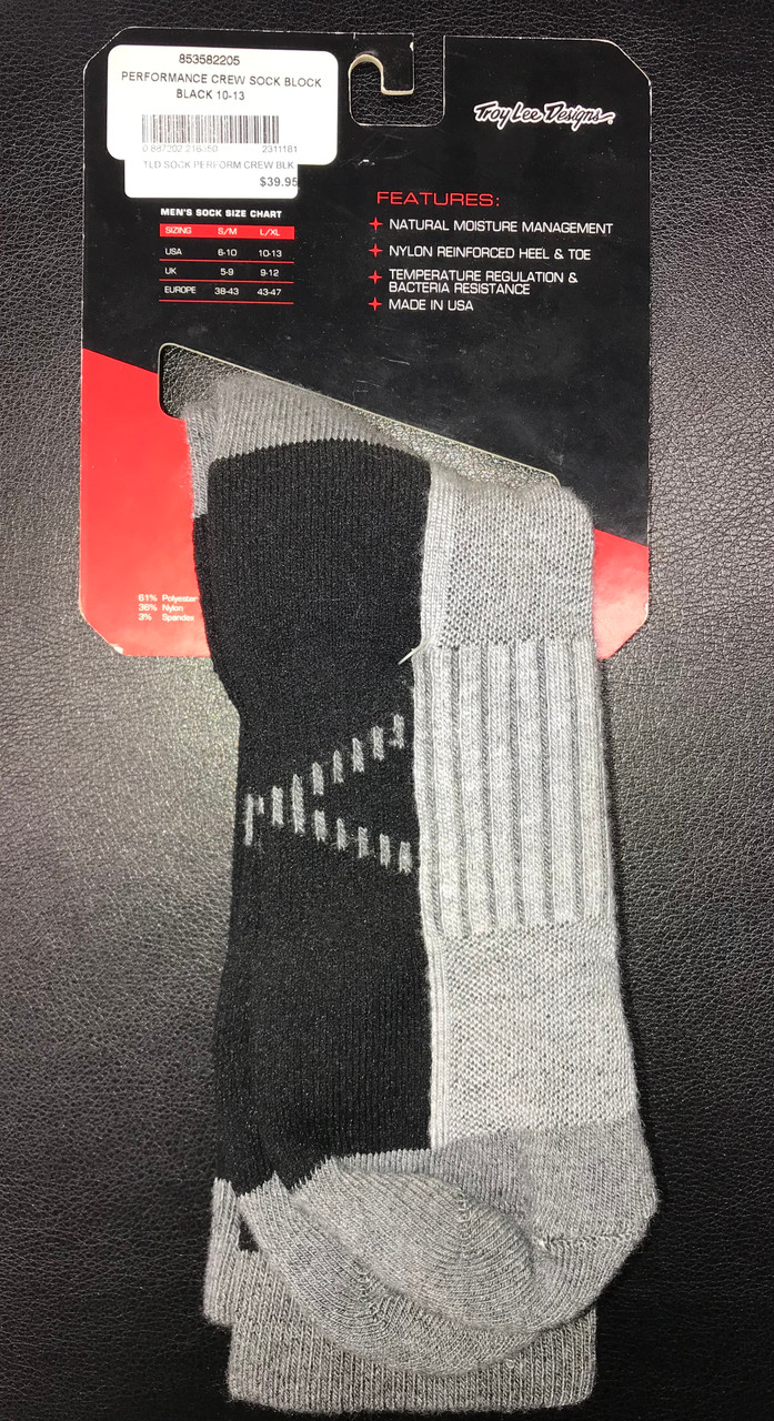 Troy Lee Deisgns Performance Crew Socks Size 11-13