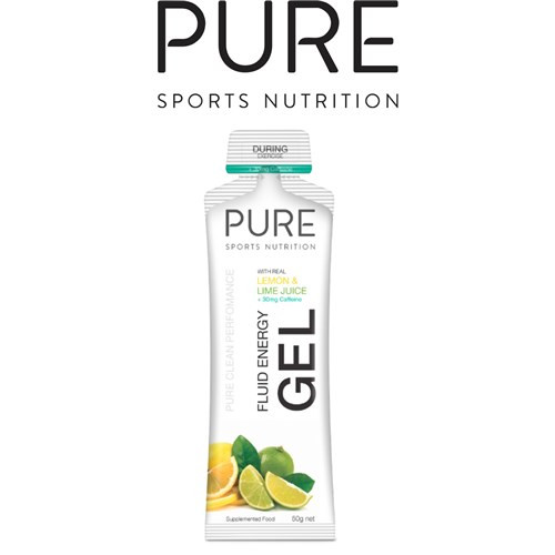 PURE Fluid Energy Gel - Lemon Lime + Caffeine 50g