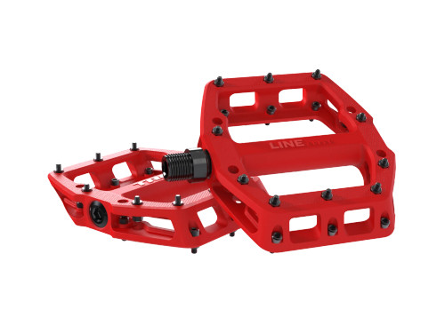 Trek Line Elite Flat Pedal Set Radioactive Red
