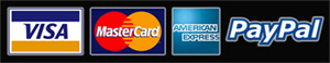 Pay with Paypal, Visa, Mastercard or American Express