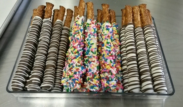 hand dipped pretzel rods