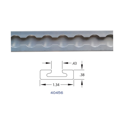 Clear Anodized Medium Duty Aircraft Track - 40456-10-144