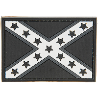 G-Force Confederate Flag PVC Morale Patch - BLACK